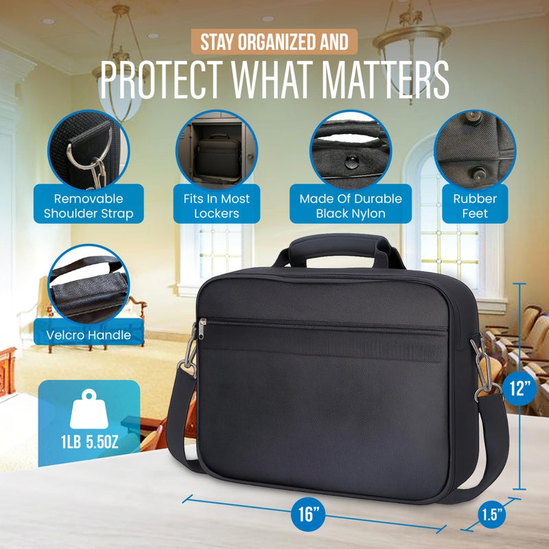 Kalinar LDS Temple Bag â€“ Transport & Protect Your Temple Worship Essentials â€“ Compact, Lightweight Garment Bag for Men and Women â€“ Safeguard Your Sacred Attire On The Go (Black) - Image 3